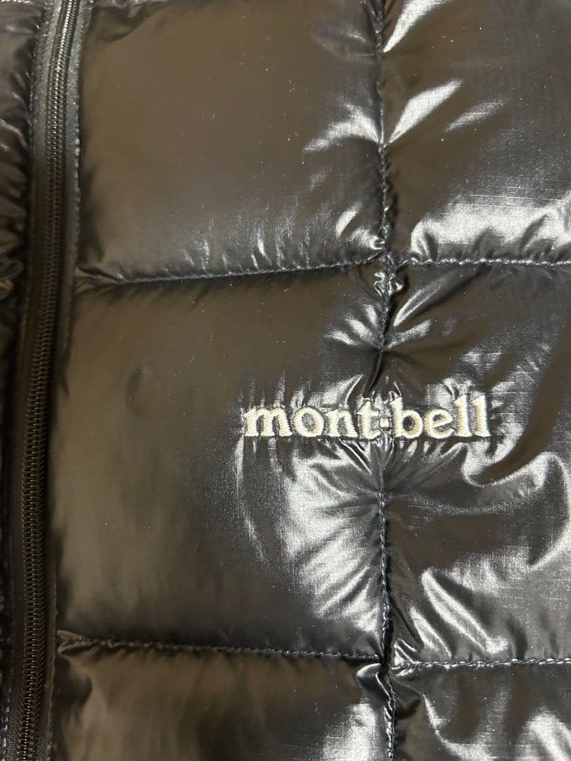 モンベル ダウンジャケット ハーフスリーブ 黒 Mサイズ
