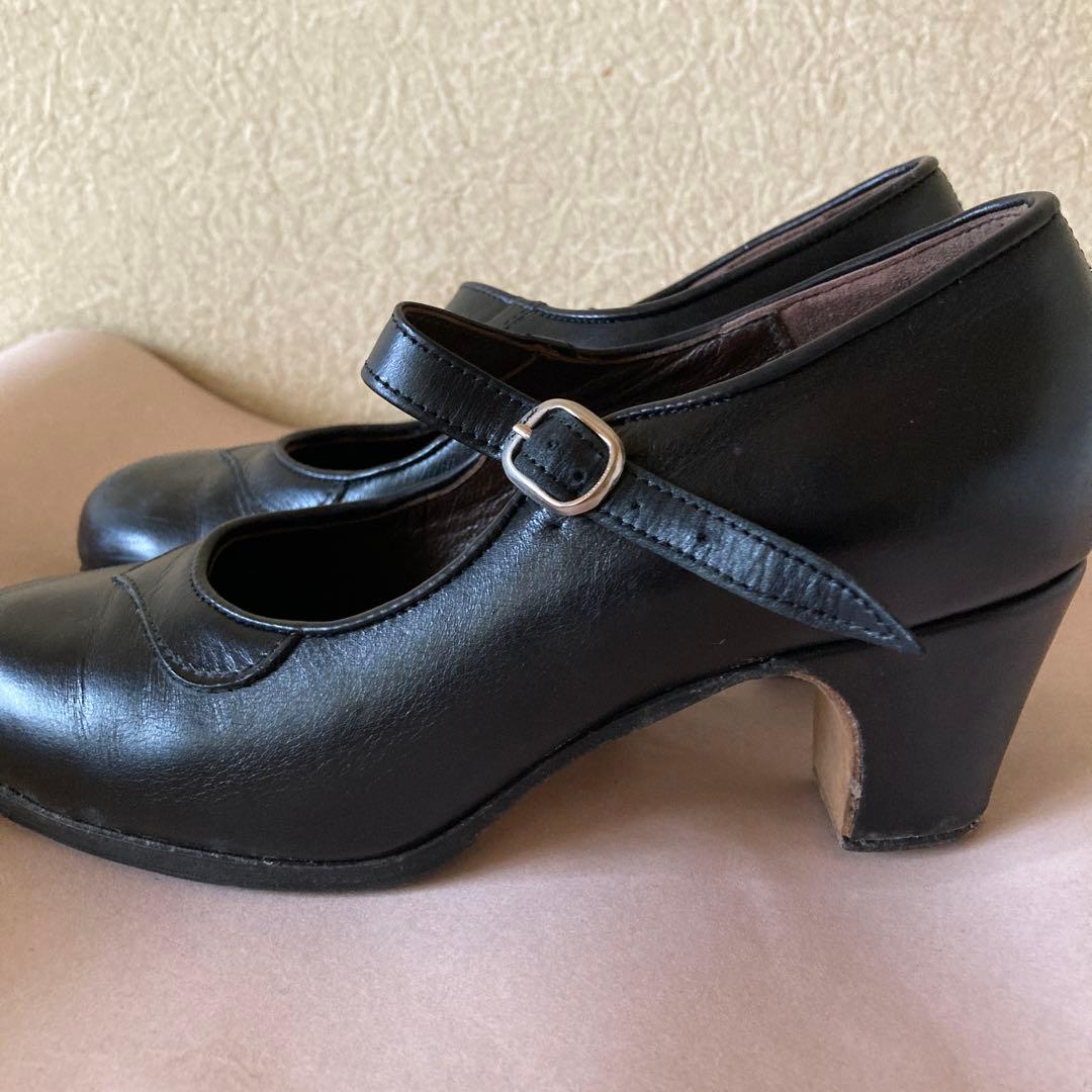 ガジャルド フラメンコシューズ サイズ34 黒革 ブラック