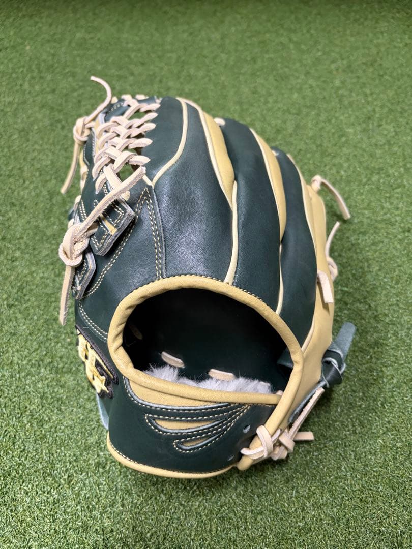 HI-GOLD 軟式グローブ 外野手用　左投げ　ダークグリーン/ベージュ