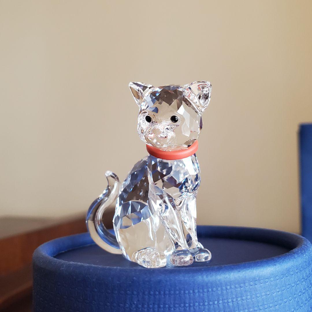 新品】レア☆スワロフスキー 猫置物 SWAROVSKI ねこ - メルカリ