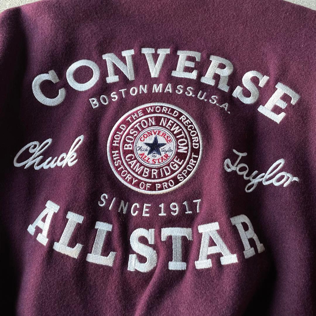 CONVERSE ALL STAR 袖レザー スタジャン ワインレッド y2k