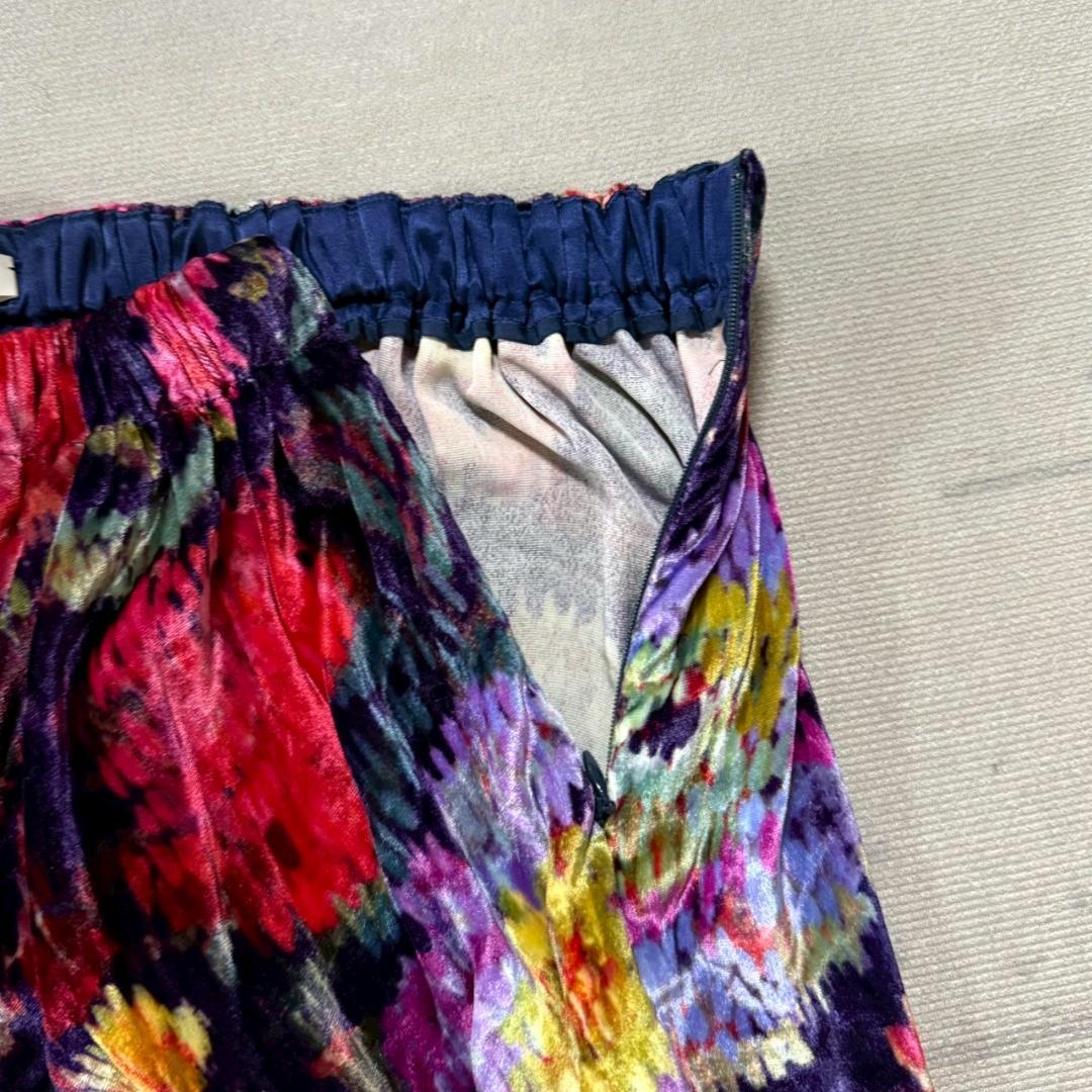 超美品 BLAMINK ベルベット ドレープスカート ベロア 38