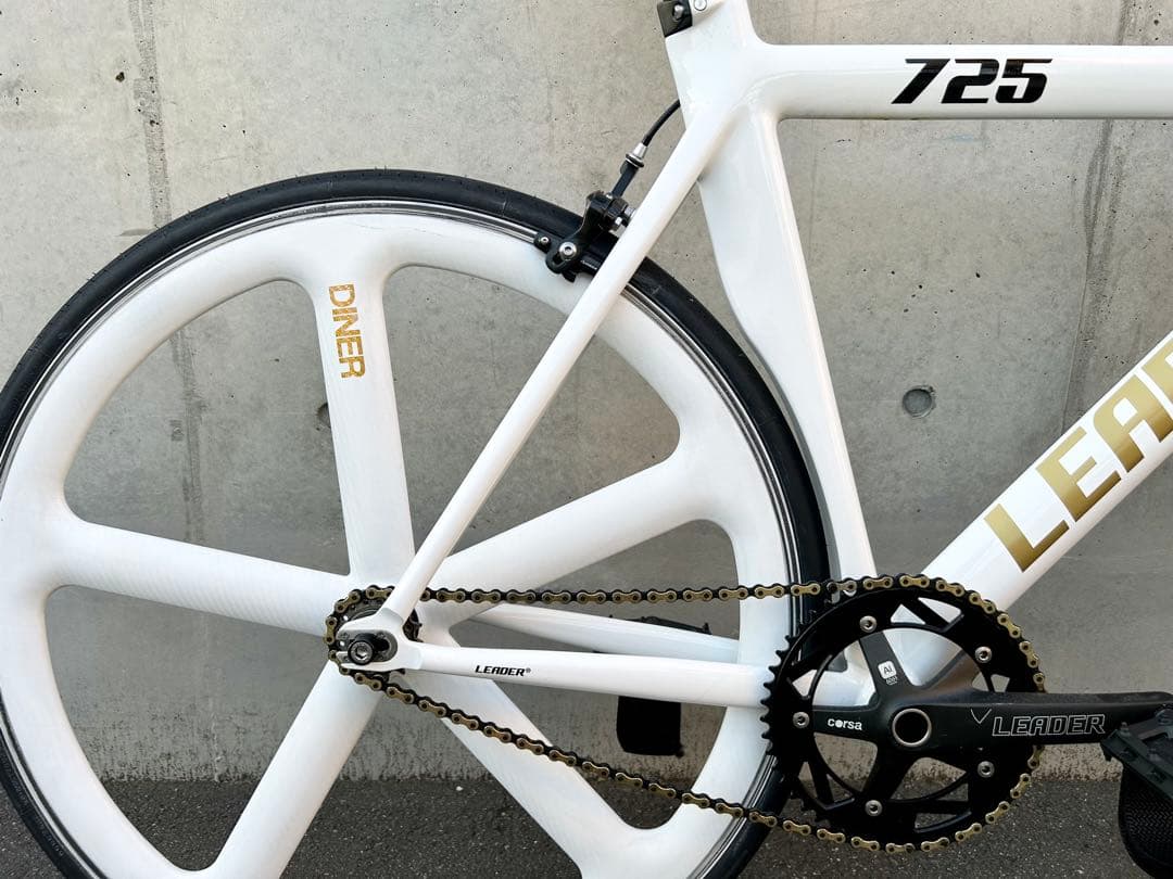 LEADER BIKE 725 TR CUSTOM M 白金 エアロピストバイク LEADER バイク