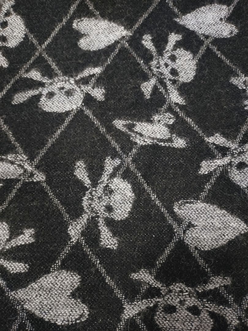 Vivienne Westwood スカル柄マフラー 黒