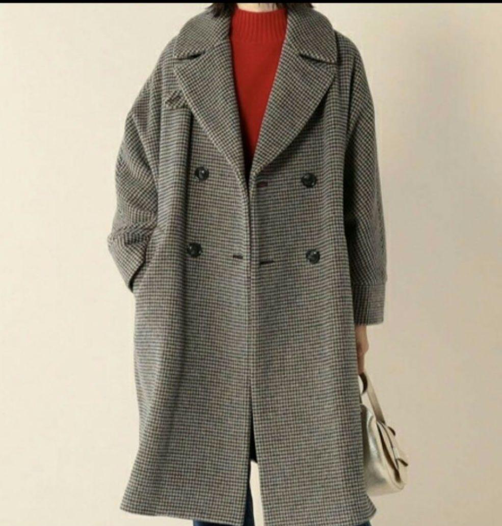 TICCA ティッカ テントコート チェック 千鳥格子 グレー ベージュ