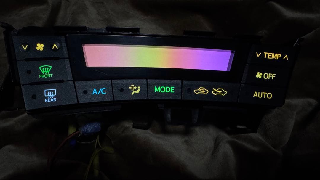 ZVW30 プリウス 前期 エアコンパネルLED打ち替え品　自動変化レインボー