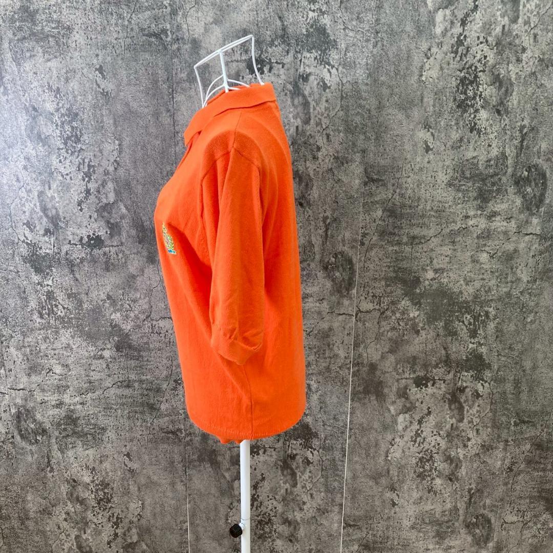 ✨golfing Lady✨ゴルフィング レディ♡半袖ポロシャツ♡オレンジ(S)