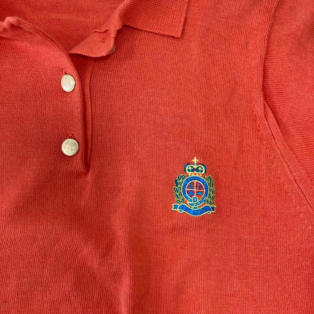 ✨golfing Lady✨ゴルフィング レディ♡半袖ポロシャツ♡オレンジ(S)