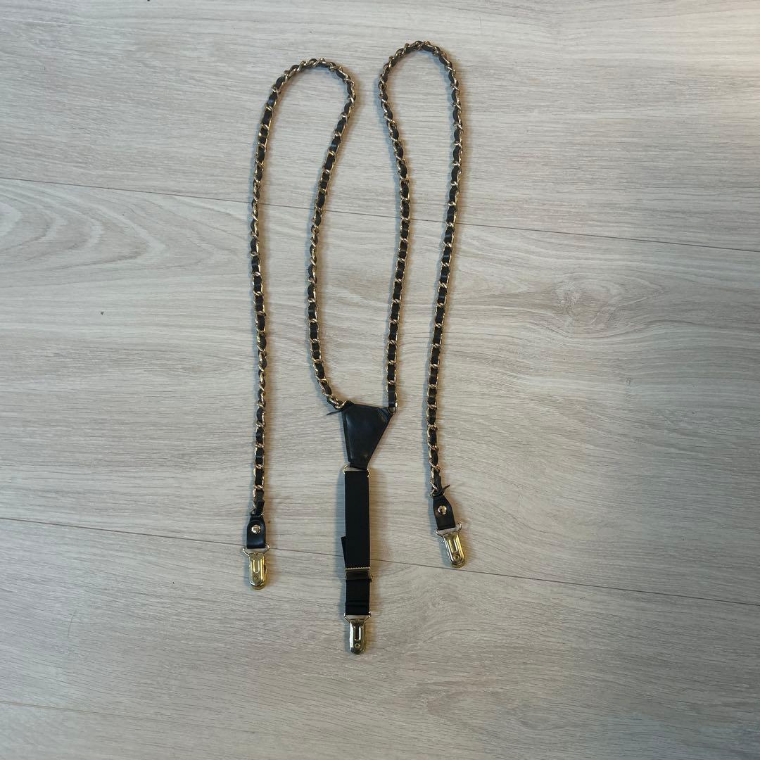 BECOME TREE チェーンサスペンダーブラックXゴールドTAKUYA∞着用