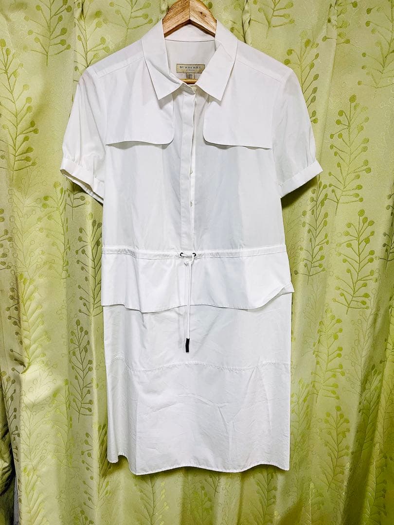 6Y116バーバリーワンピース白 Burberry白ワンピース 6Y116バーバリー