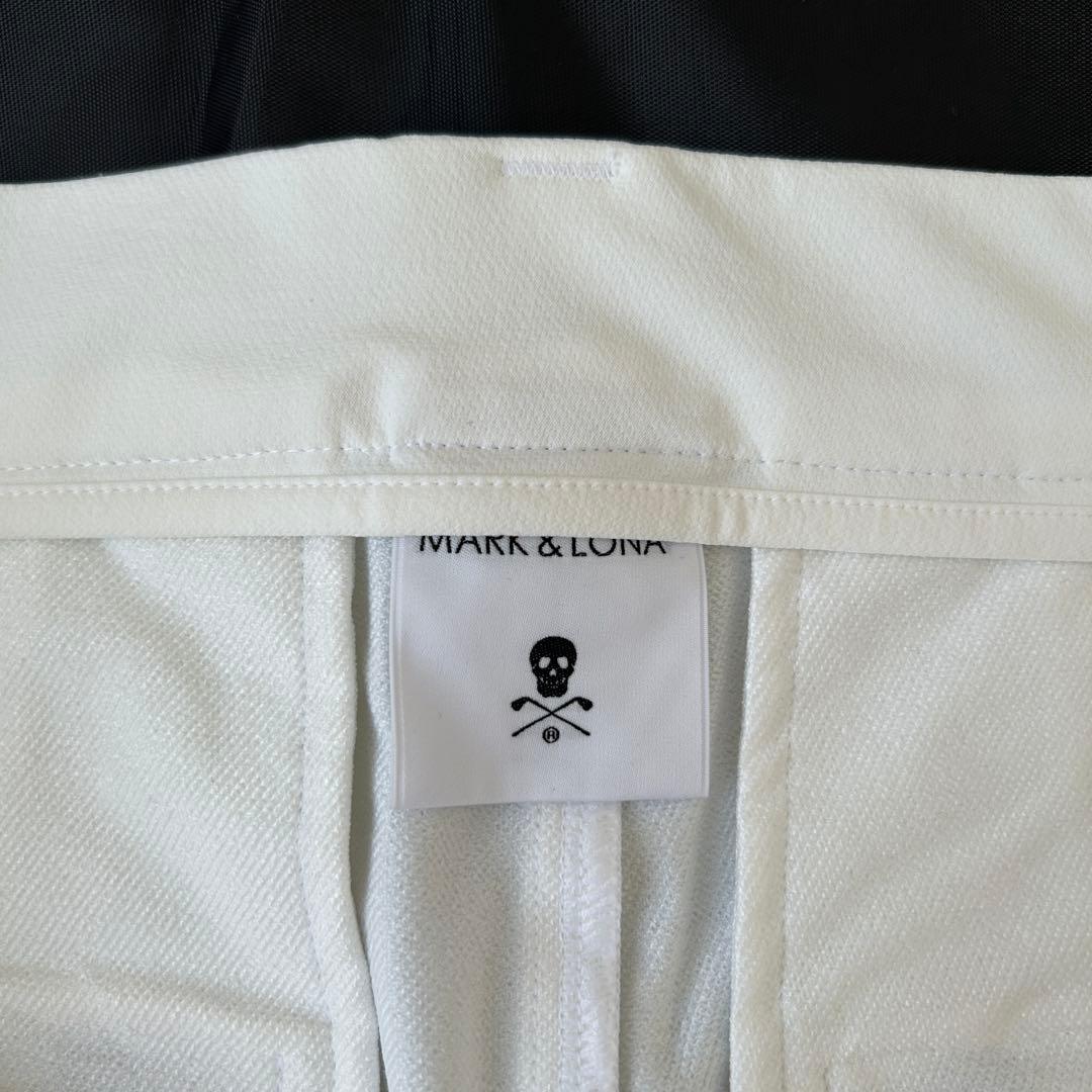 マークアンドロナ 2025年モデル テクニカルパンツ ホワイト スカルロゴ