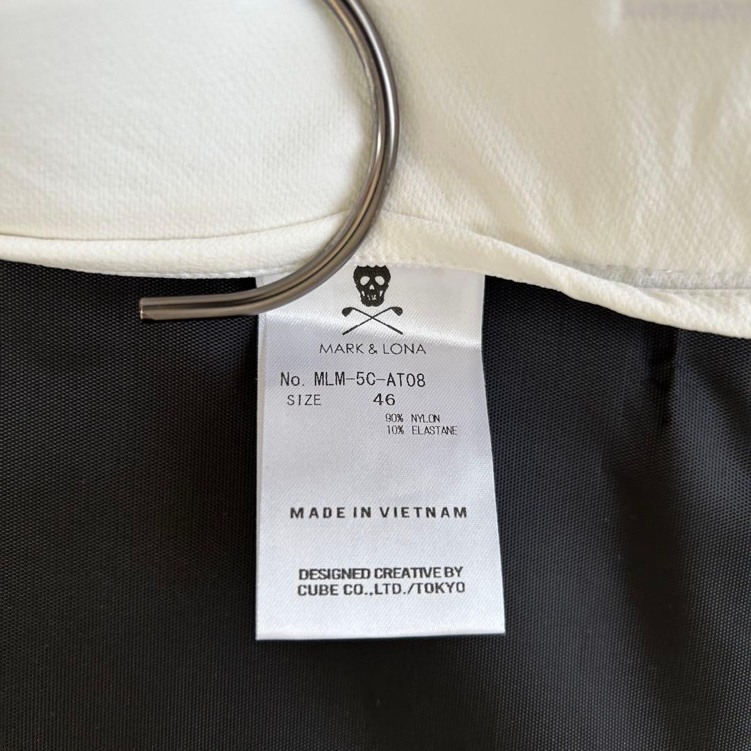 マークアンドロナ 2025年モデル テクニカルパンツ ホワイト スカルロゴ