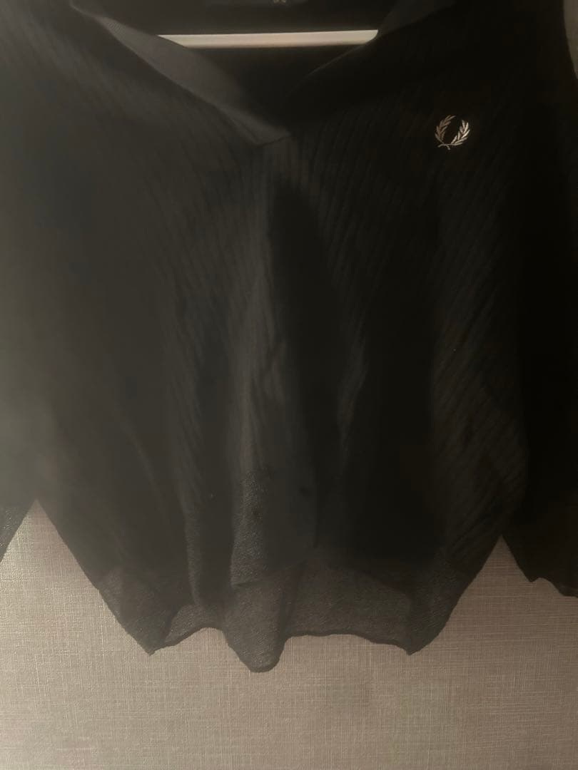 ほぼ未使用♡フレッドペリー ポロニット リブ ショート丈 シースルー 38 茶