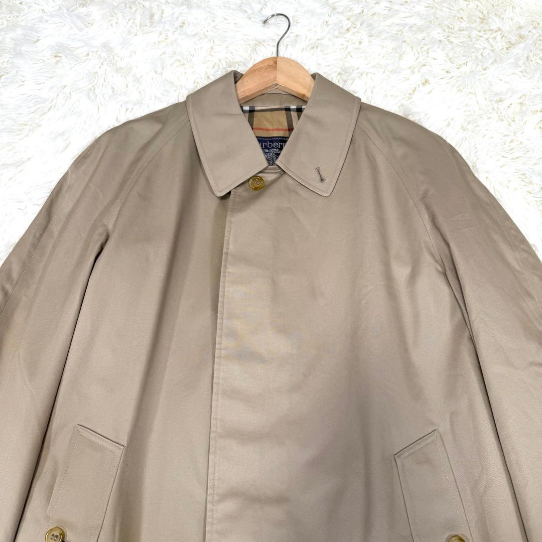 バーバリー Burberry ステンカラーコート 裏地総チェック 英国製 44