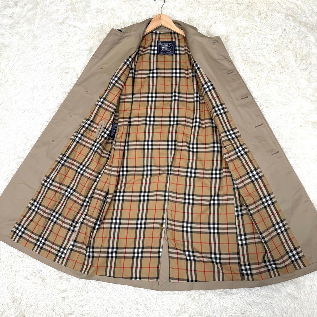 バーバリー Burberry ステンカラーコート 裏地総チェック 英国製 44