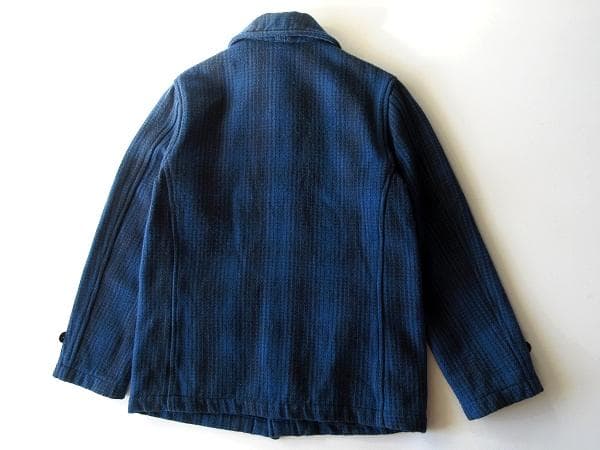 セール OMNIGOD チェック ウールツイード ハンティングジャケット 2 青