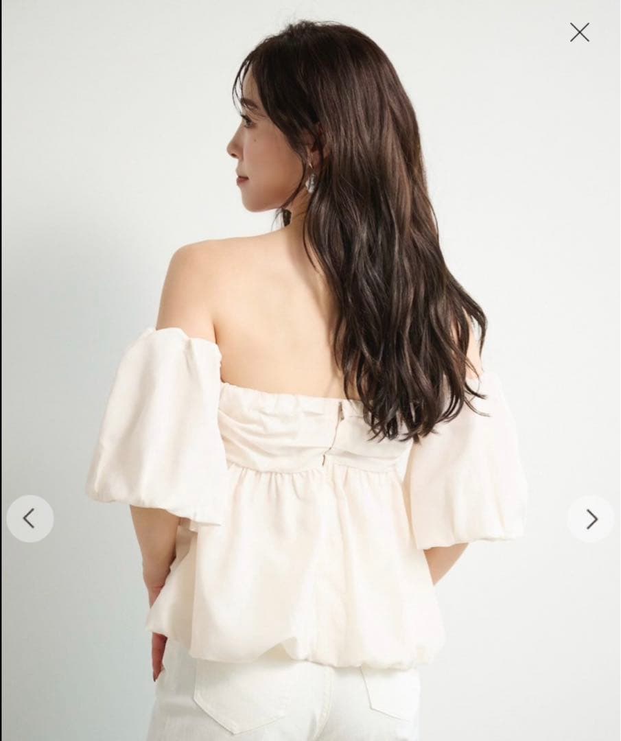 お*引様 エメイン Aimeine 2wayバルーンベアブラウス - メルカリ