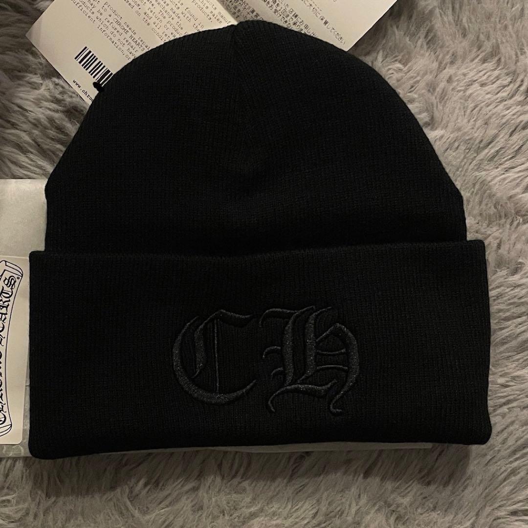WOOL WATCH CAP CH刺繍 ビーニー帽子 ブラック 新作-激安単価で