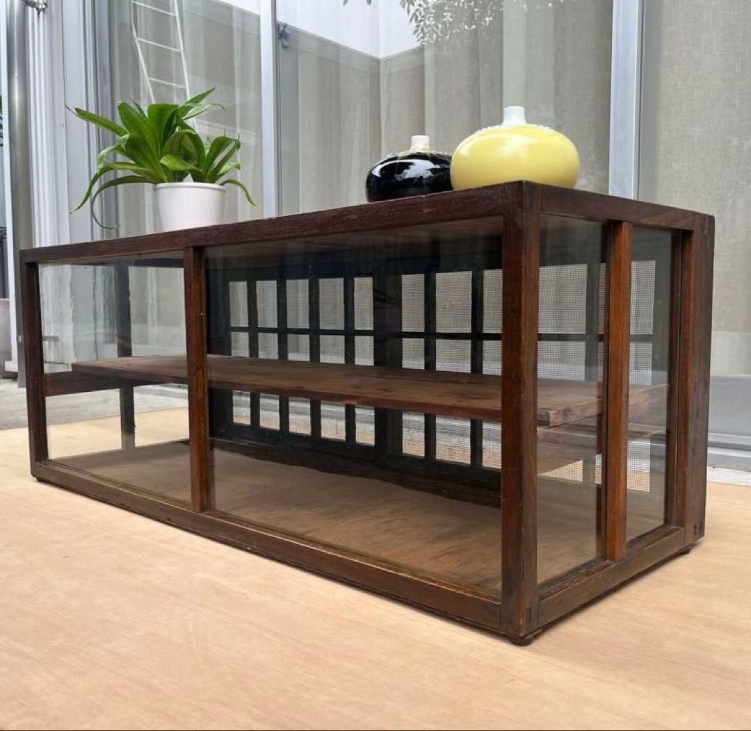 アンティーク　ガラスケース　昭和レトロ　ショーケース　ヴィンテージ　古家具