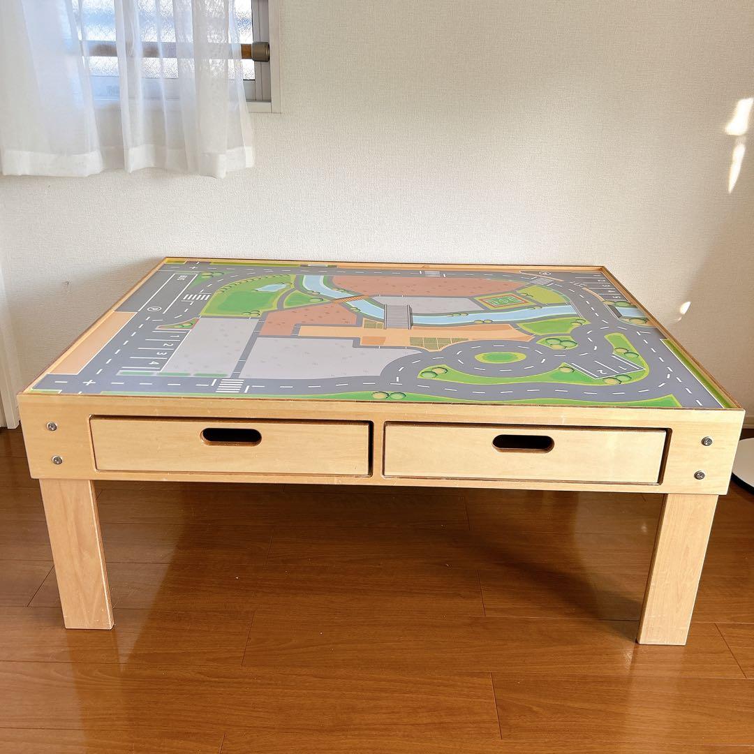 BørneLund 道路マップデザインテーブル 引き出し付き　ジオラマテーブル
