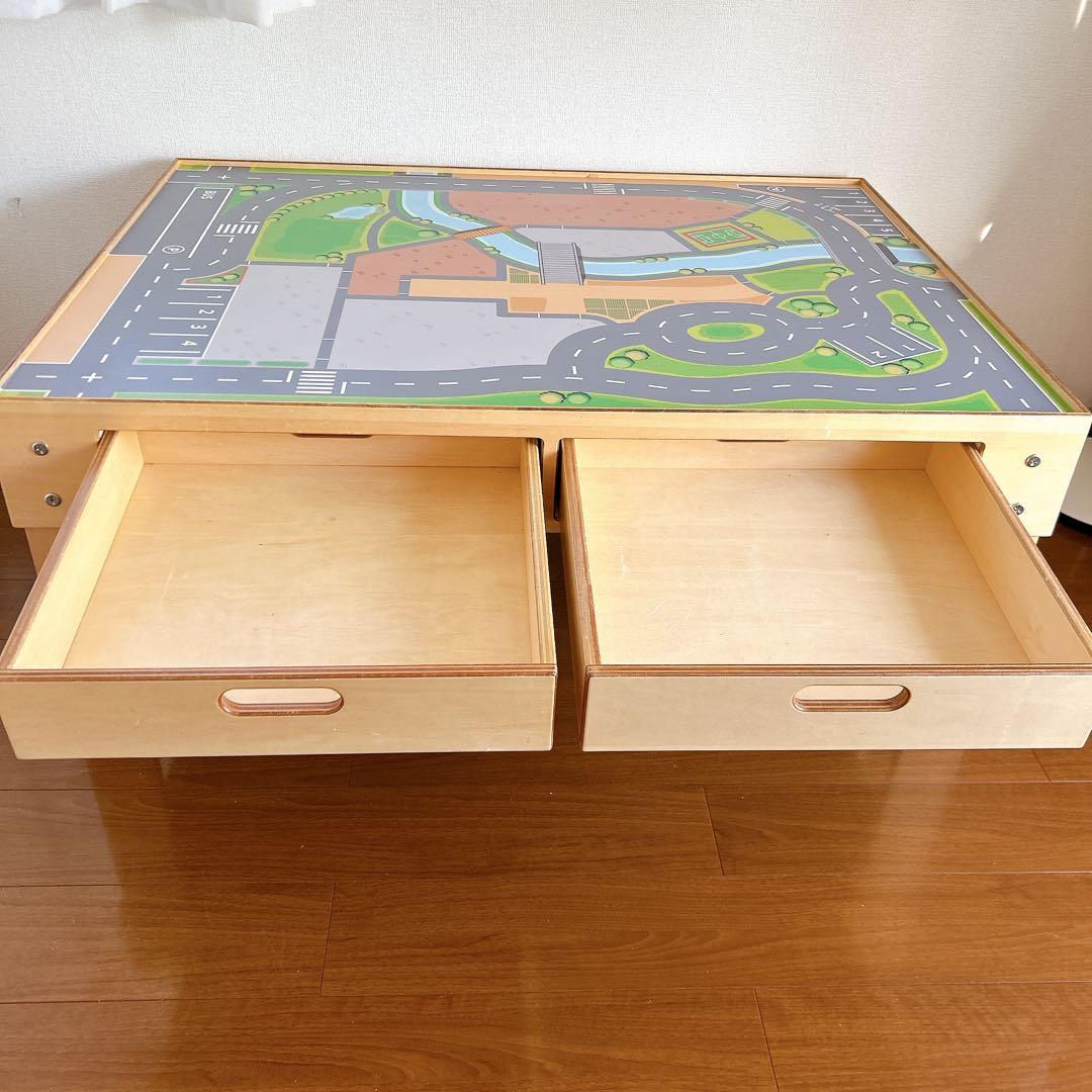 BørneLund 道路マップデザインテーブル 引き出し付き　ジオラマテーブル
