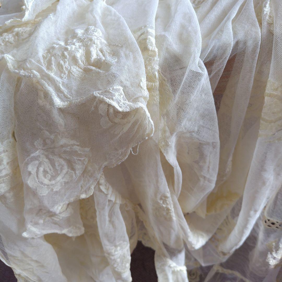 フランスアンティークチュール　ベッドカバー