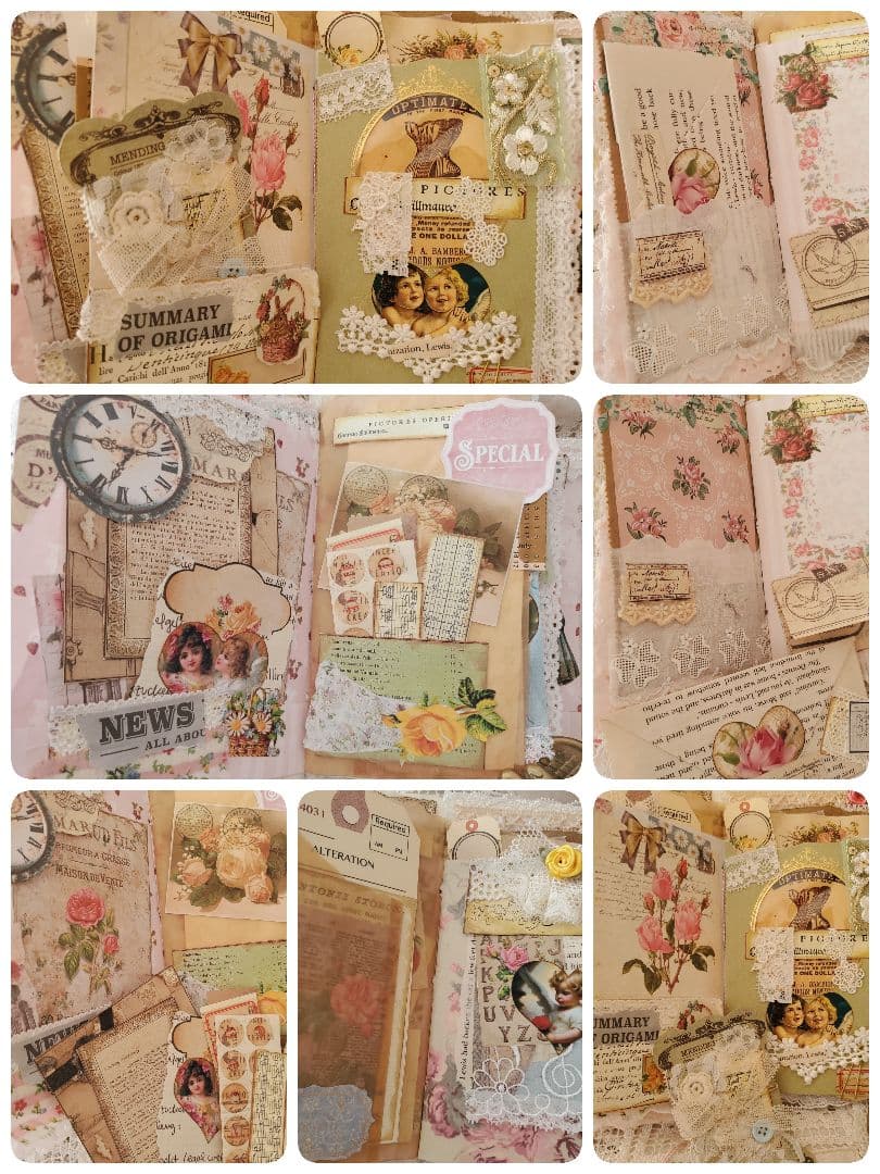 Junkjournal*コラージュジャーナル『春の天使』