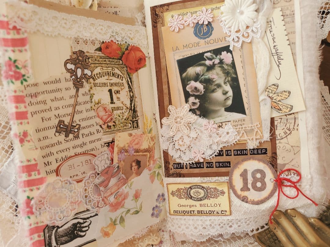 Junkjournal*コラージュジャーナル『春の天使』