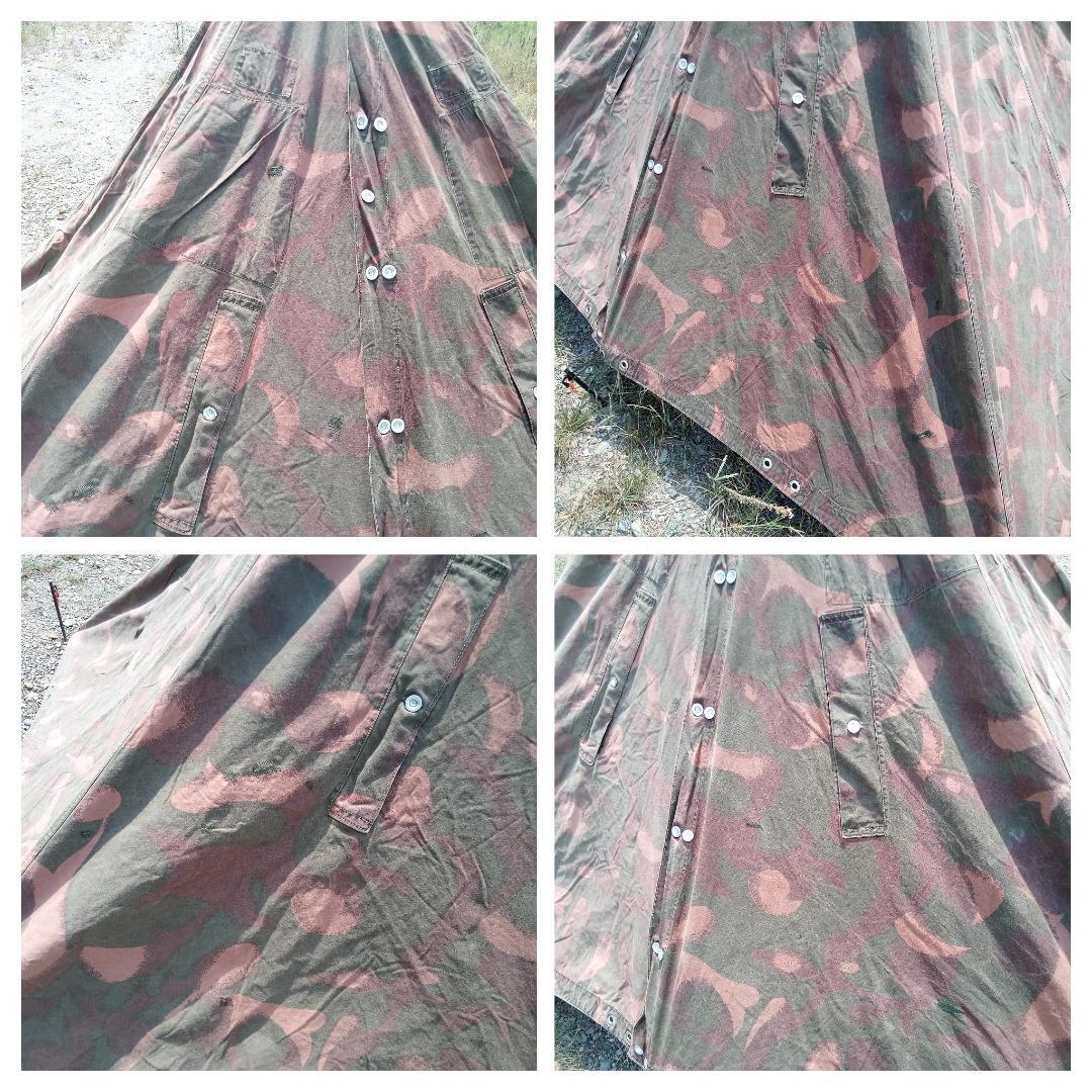 ハンガリー軍　テントシート2枚組　ハリケーン迷彩　軍幕テント