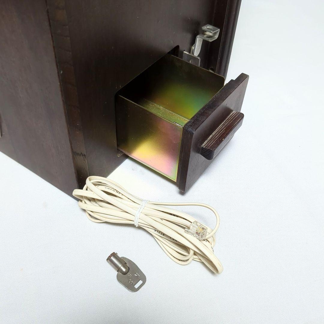 昭和レトロ　クラシックピンクTEL 　アンティーク　電話機　カギ付