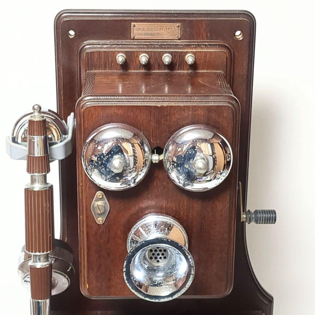 昭和レトロ　クラシックピンクTEL 　アンティーク　電話機　カギ付