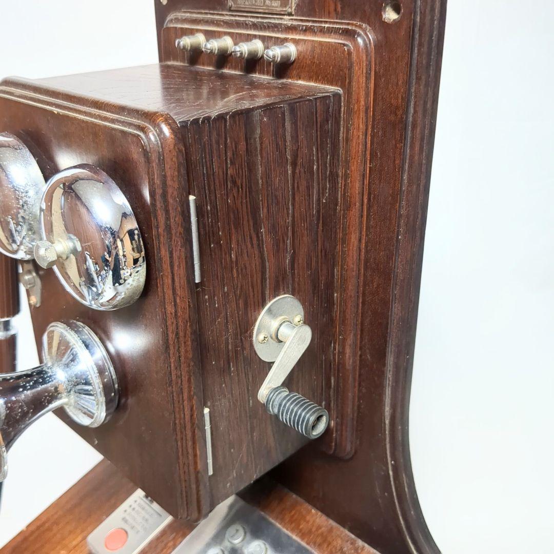 昭和レトロ　クラシックピンクTEL 　アンティーク　電話機　カギ付