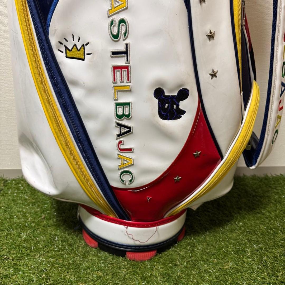 CASTELBAJAC カステルバジャック キャディバッグ ホワイト エナメル