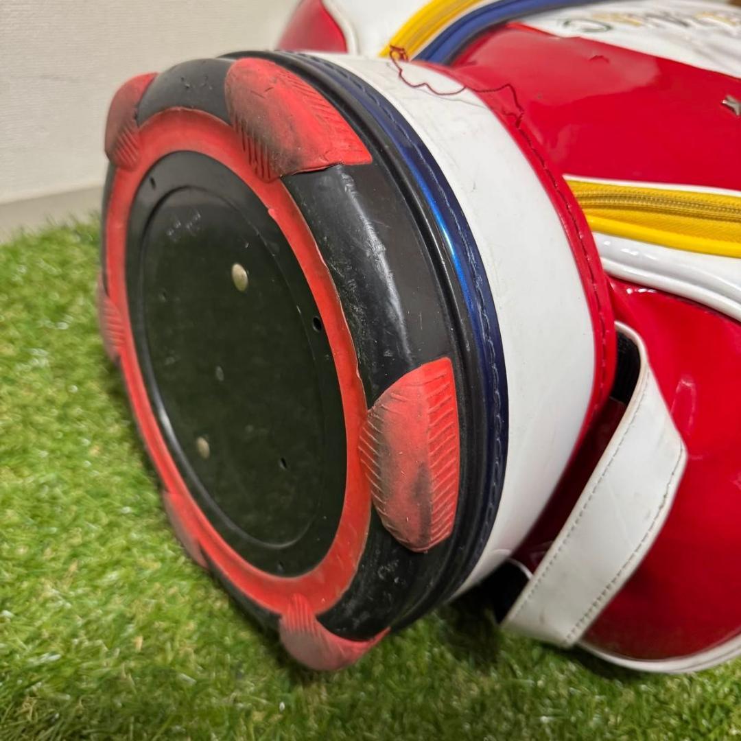 CASTELBAJAC カステルバジャック キャディバッグ ホワイト エナメル