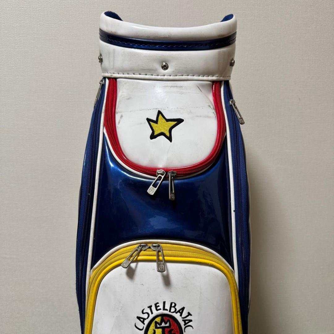 CASTELBAJAC カステルバジャック キャディバッグ ホワイト エナメル