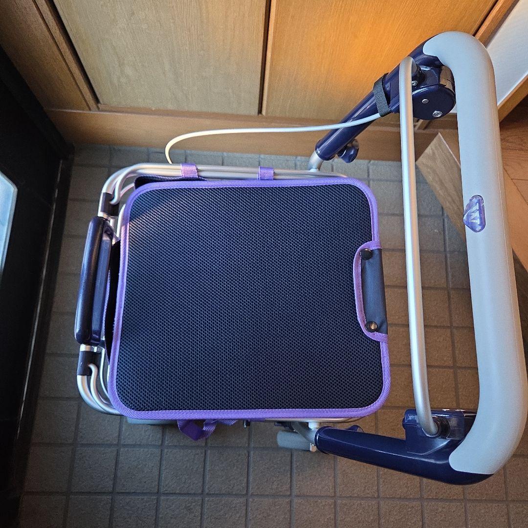 ユーバ産業 アルミワイヤーカート メッシュ紺 A-0245M