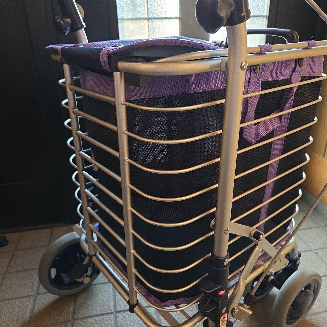 ユーバ産業 アルミワイヤーカート メッシュ紺 A-0245M