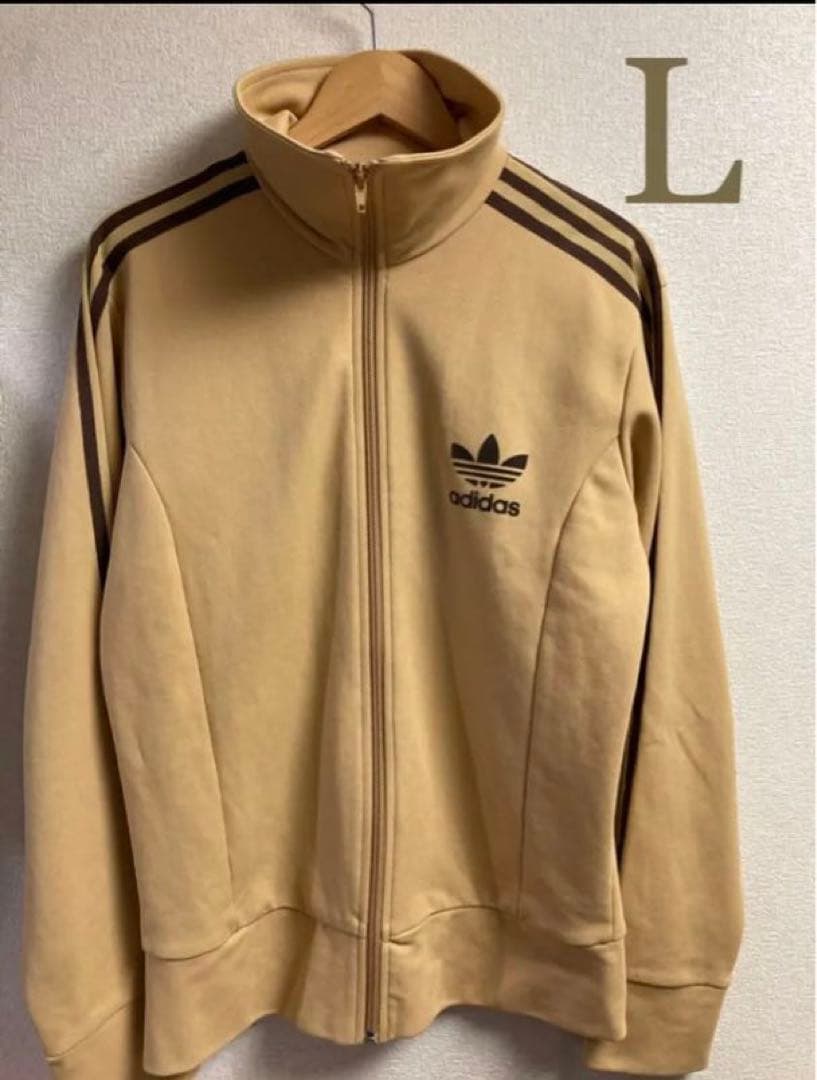 L ) アディダス ジャージ トラックジャケット ベージュ メンズ アース
