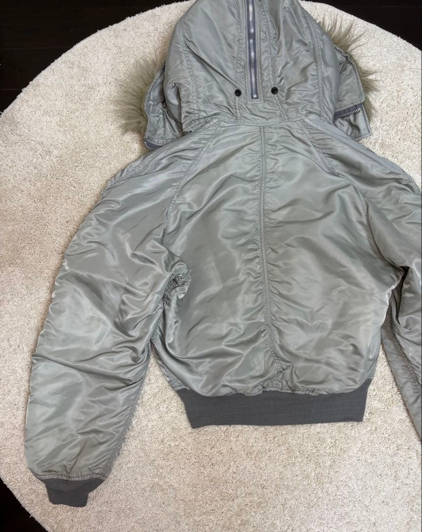 80s 90s ALPHA N-2B フライトジャケット シルバー