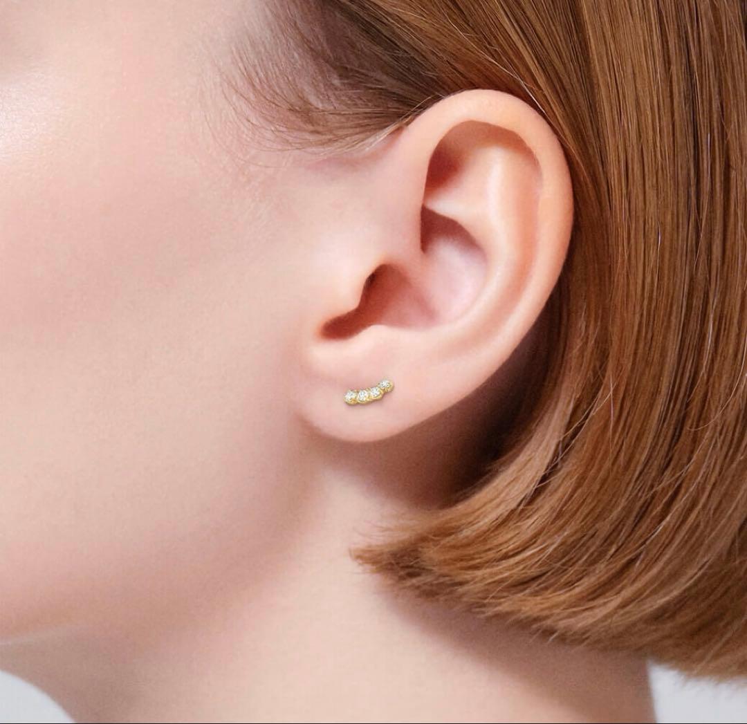 アーカー AHKAH アイスペレッツ ピアス 18K 片耳用