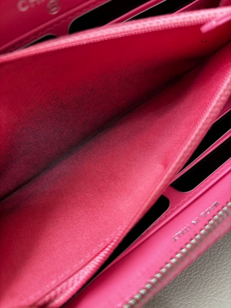 シャネル CHANEL マトラッセ　 L字　ファスナー　長財布 ピンク　財布