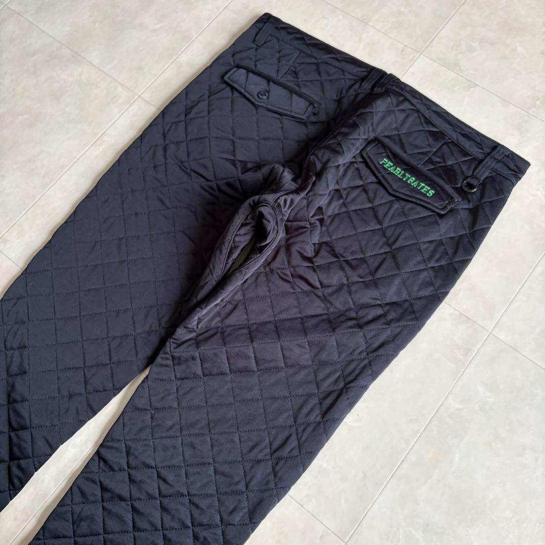 パーリーゲイツ 中綿キルティング防寒ジョガーパンツ ロゴ刺繍 冬