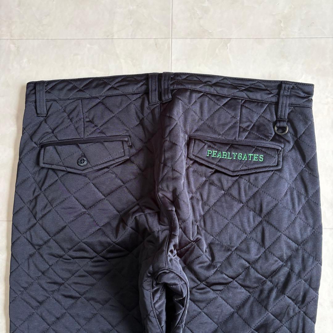 パーリーゲイツ 中綿キルティング防寒ジョガーパンツ ロゴ刺繍 冬