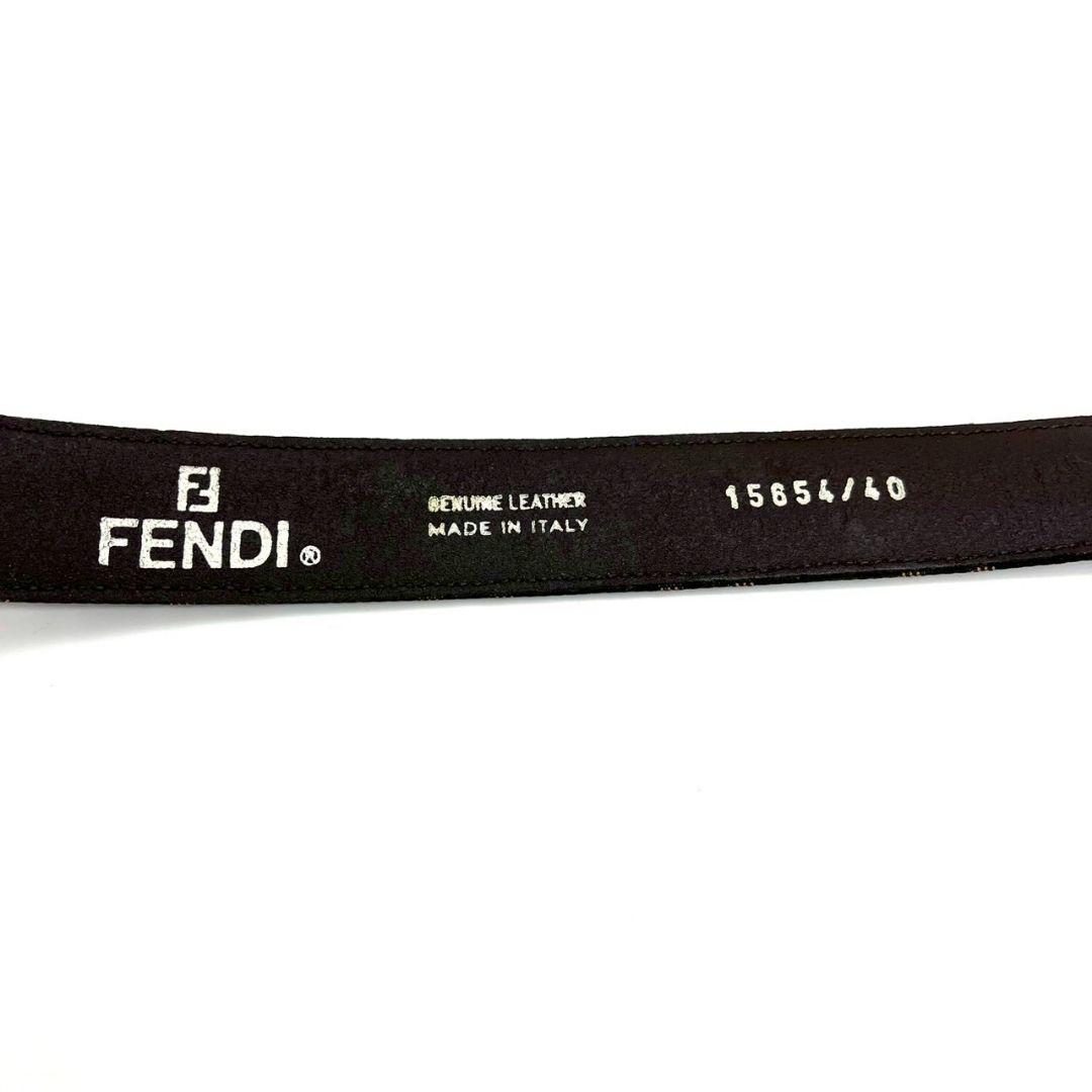 【未使用級】フェンディ　ベルト　FF柄　ズッカ柄　ズッキーノ　バックル　ロゴ金具