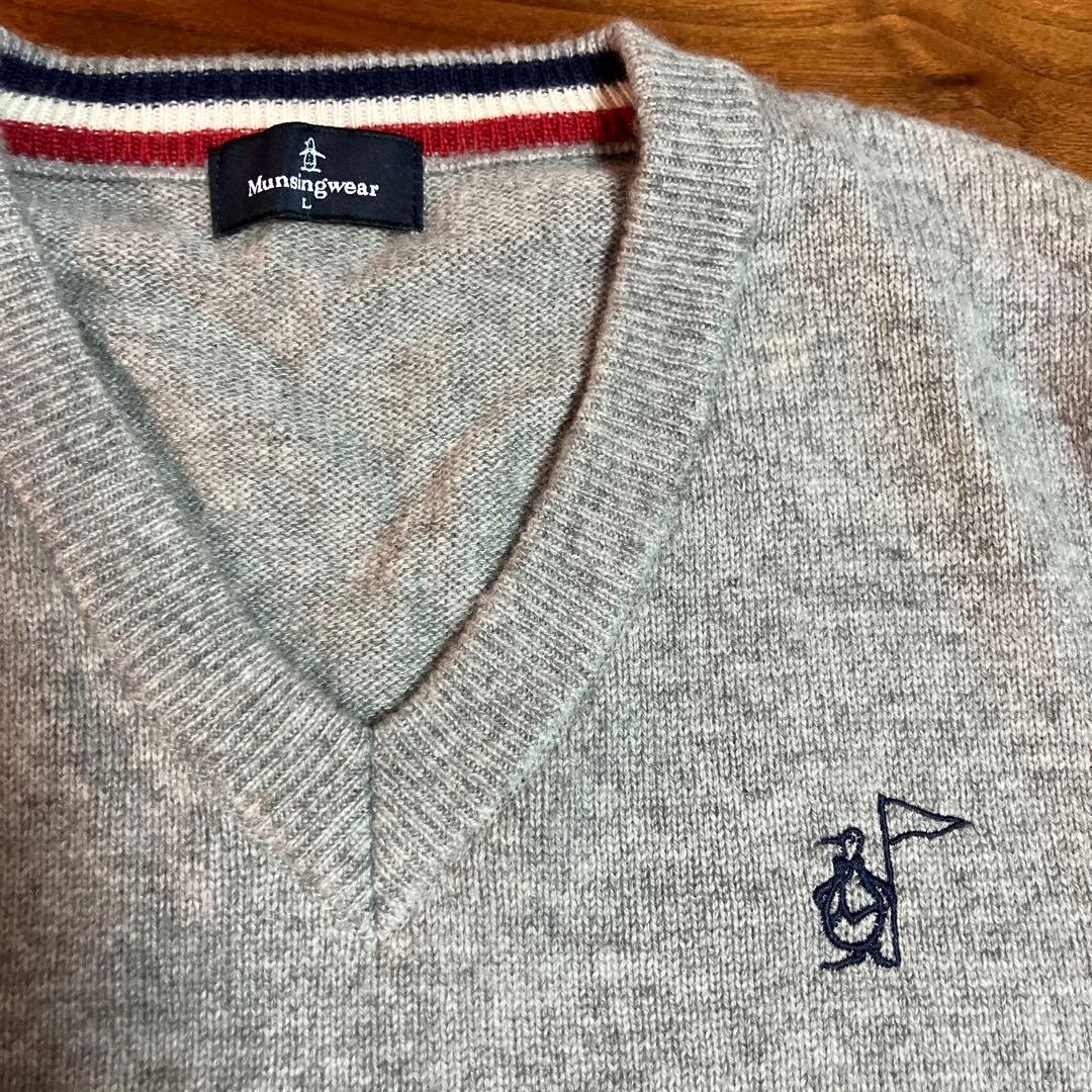 美品】Munsingwear カシミアニット グレー ゴルフ SG4320-限定モデルや