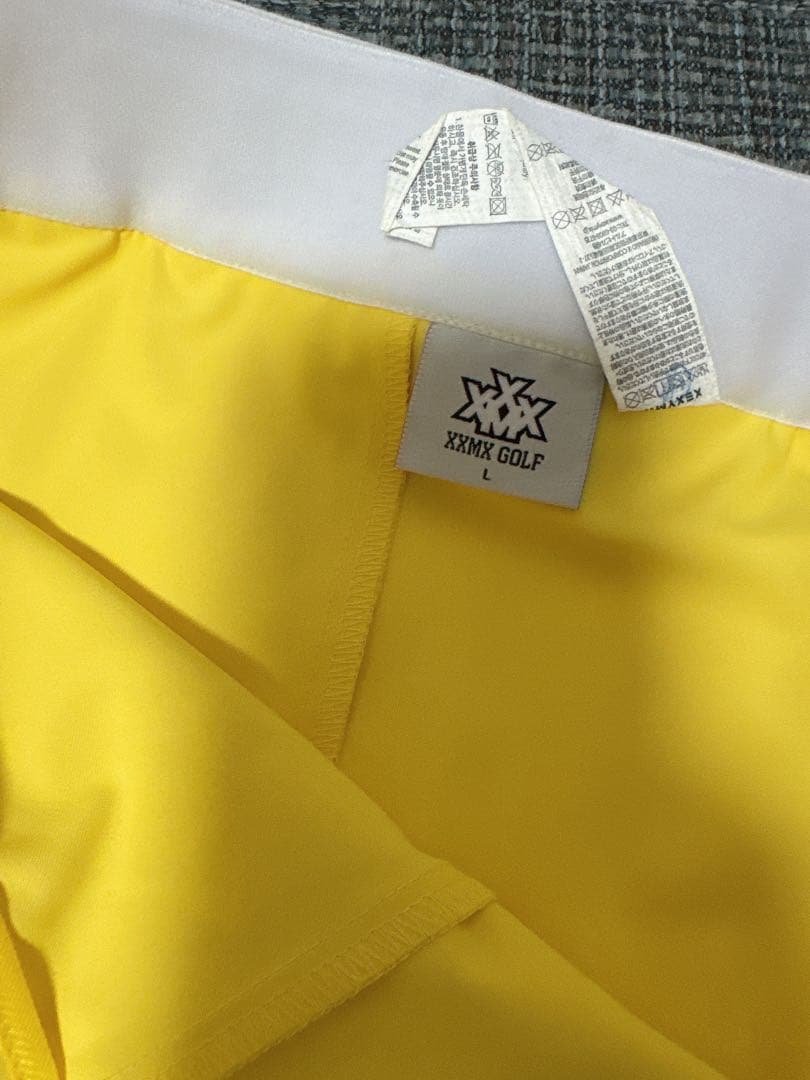 xexy mix ゼクシーミックス　イエロー プリーツスカート ゴルフウェア