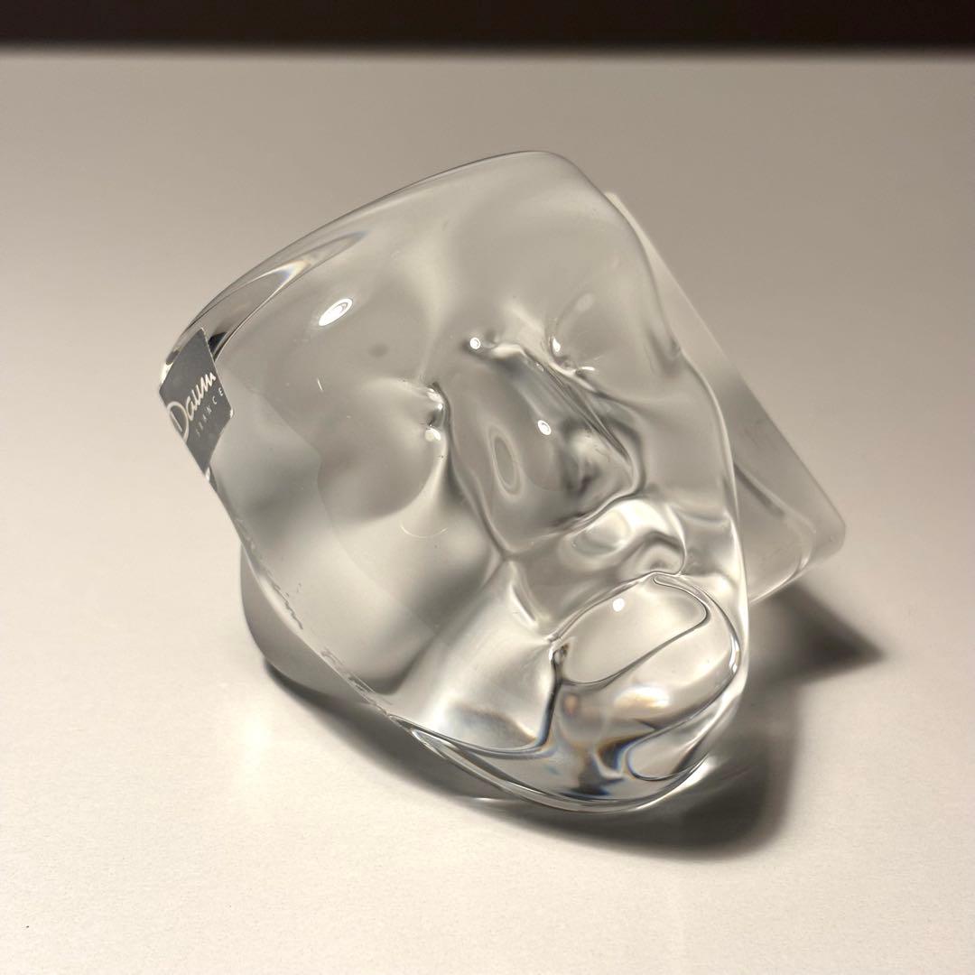 ガラス製の顔のオブジェ Daum ポストモダン ミッドセンチュリー 人体
