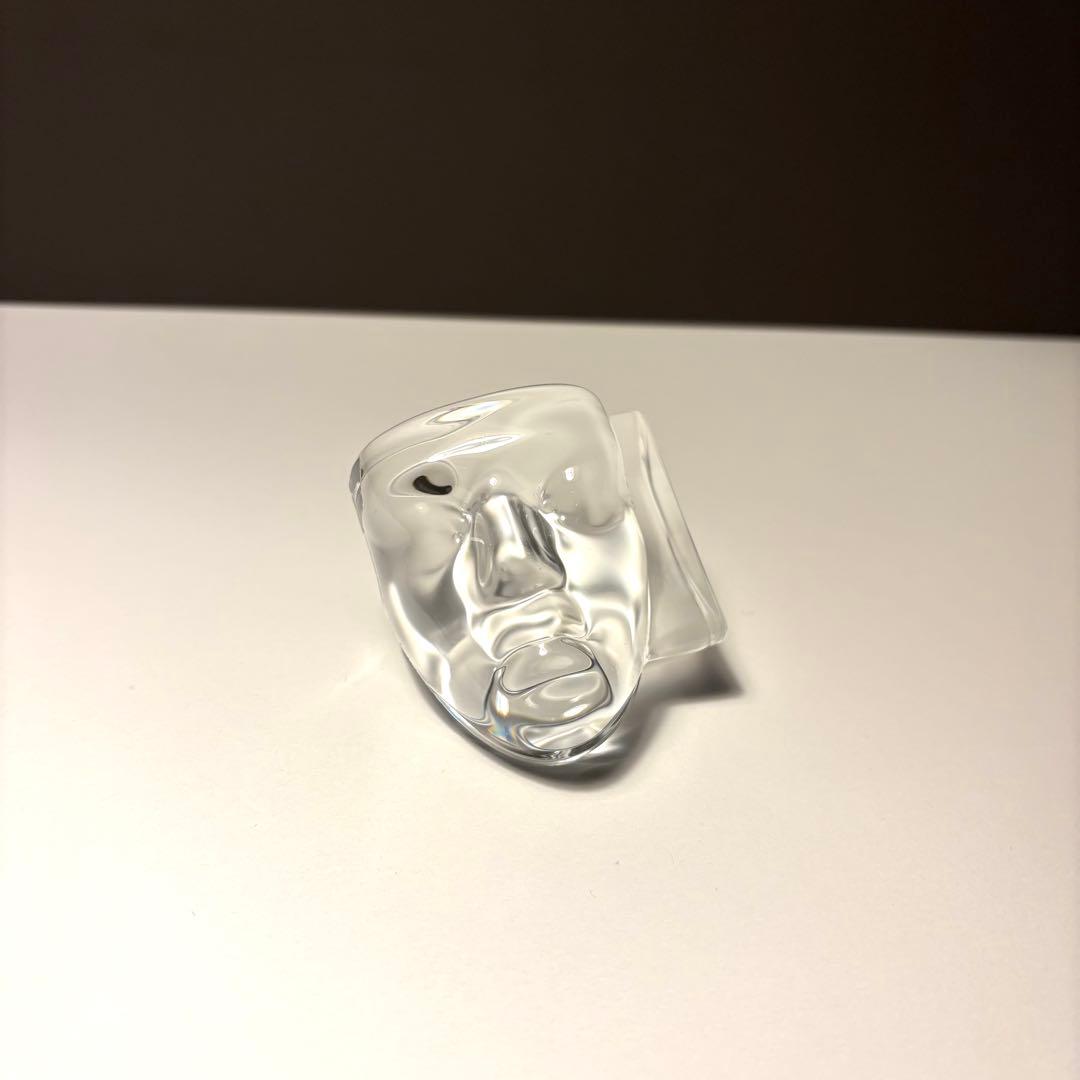 ガラス製の顔のオブジェ Daum ポストモダン ミッドセンチュリー 人体