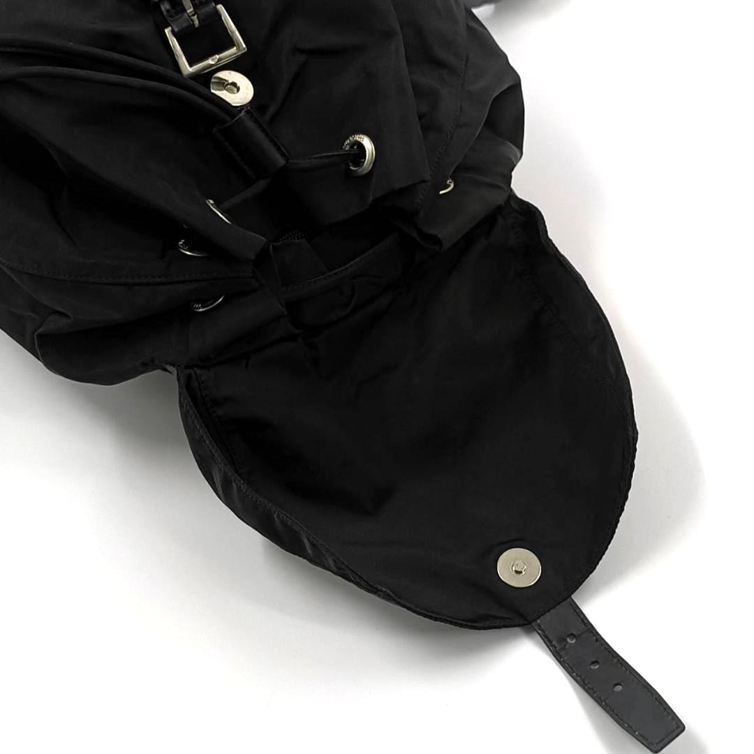 人気✨プラダ リュック テスートナイロン レザー 三角ロゴ ブラック 巾着型