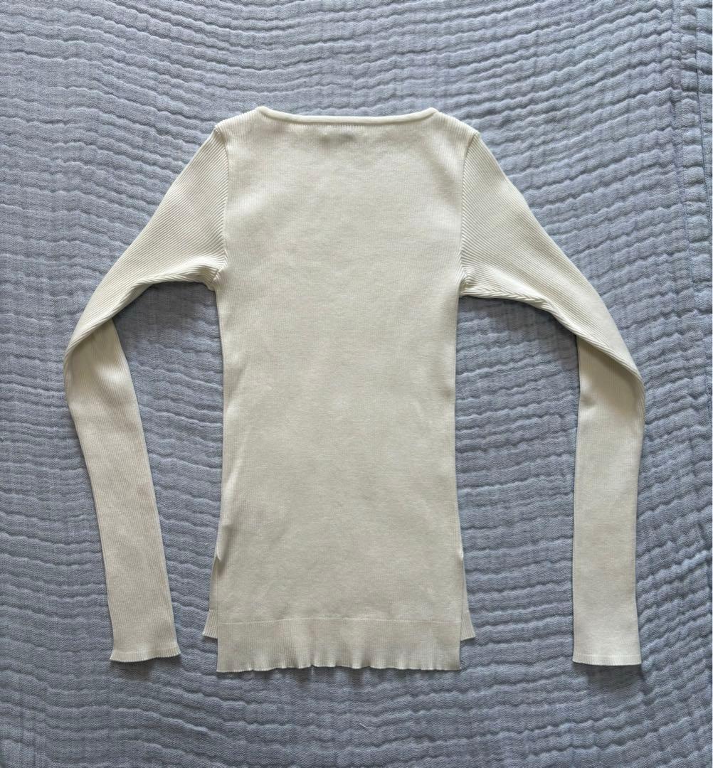 オーラリー ロンハーマン 別注 ギザボートネック プルオーバー 白